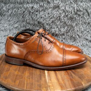 Allen Edmonds Evanston Mens Brown Cap Toe Oxford Dress Shoes 9.5D 1290